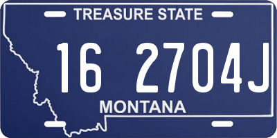 MT license plate 162704J