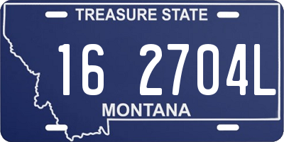 MT license plate 162704L