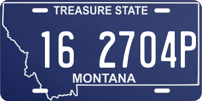 MT license plate 162704P