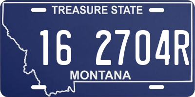 MT license plate 162704R