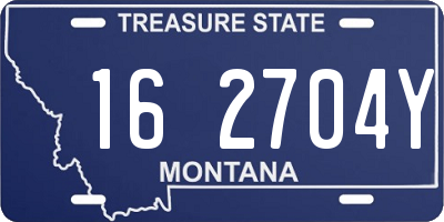 MT license plate 162704Y