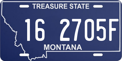 MT license plate 162705F