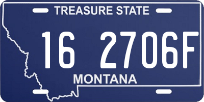 MT license plate 162706F