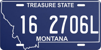 MT license plate 162706L