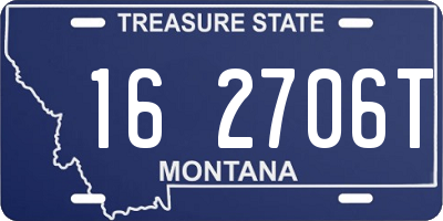 MT license plate 162706T