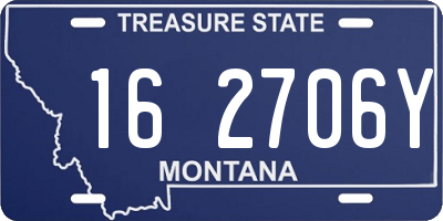 MT license plate 162706Y