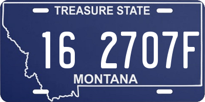 MT license plate 162707F