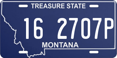 MT license plate 162707P