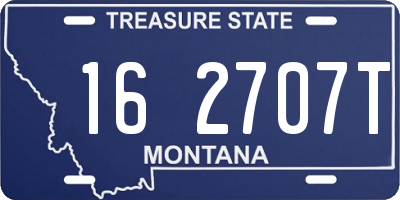 MT license plate 162707T