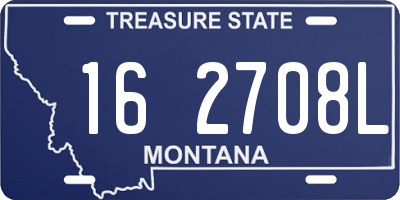MT license plate 162708L