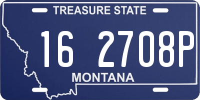 MT license plate 162708P
