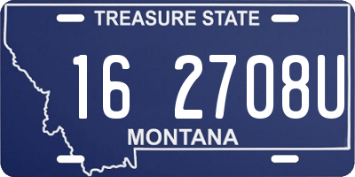 MT license plate 162708U
