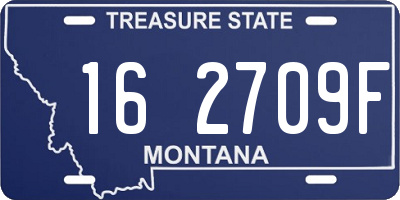 MT license plate 162709F
