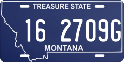 MT license plate 162709G