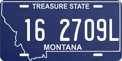 MT license plate 162709L