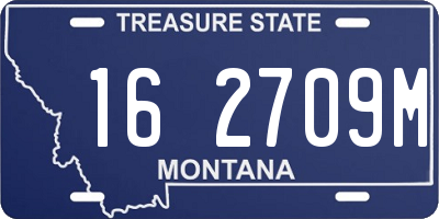 MT license plate 162709M
