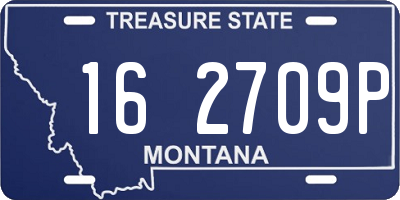 MT license plate 162709P