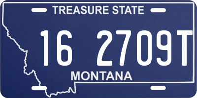 MT license plate 162709T