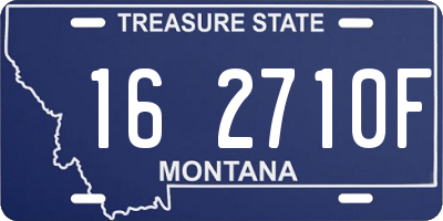 MT license plate 162710F
