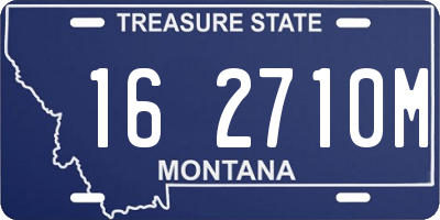 MT license plate 162710M