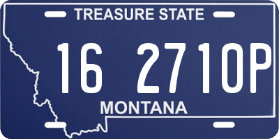 MT license plate 162710P
