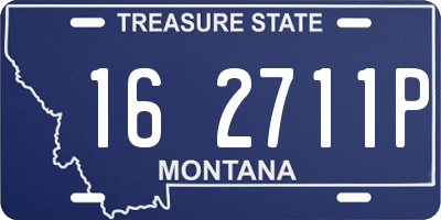 MT license plate 162711P