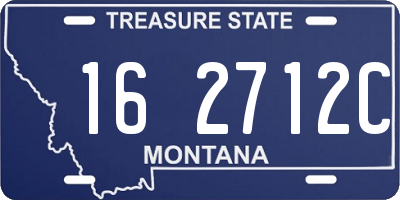 MT license plate 162712C