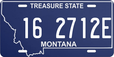 MT license plate 162712E