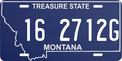 MT license plate 162712G