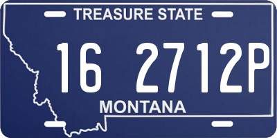 MT license plate 162712P