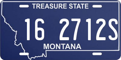 MT license plate 162712S
