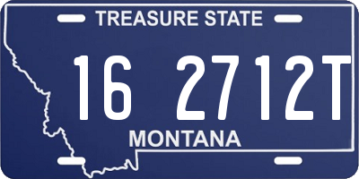MT license plate 162712T