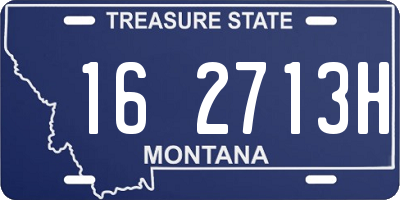 MT license plate 162713H