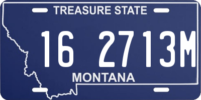 MT license plate 162713M