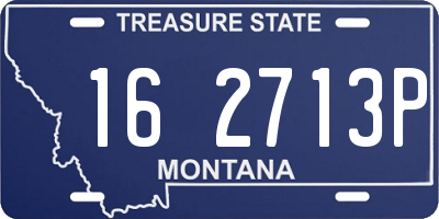 MT license plate 162713P
