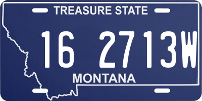 MT license plate 162713W