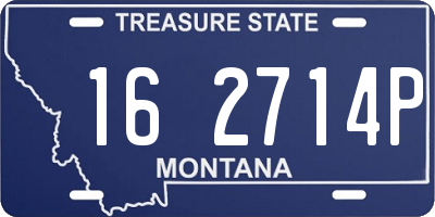 MT license plate 162714P