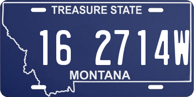 MT license plate 162714W