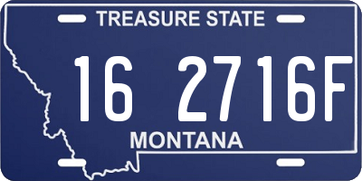 MT license plate 162716F