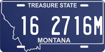 MT license plate 162716M