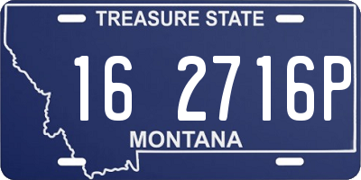 MT license plate 162716P