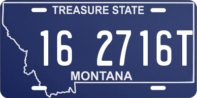 MT license plate 162716T