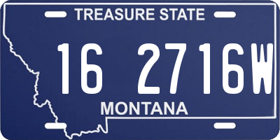 MT license plate 162716W