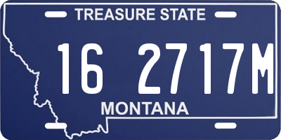 MT license plate 162717M