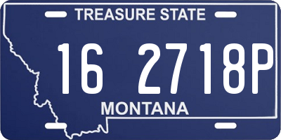 MT license plate 162718P
