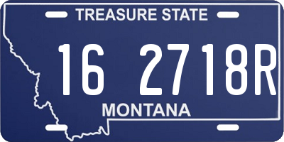 MT license plate 162718R