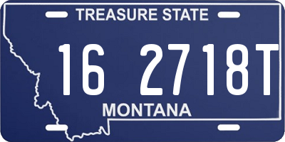 MT license plate 162718T