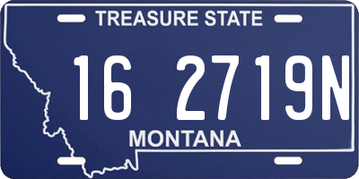 MT license plate 162719N
