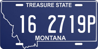 MT license plate 162719P