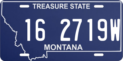 MT license plate 162719W